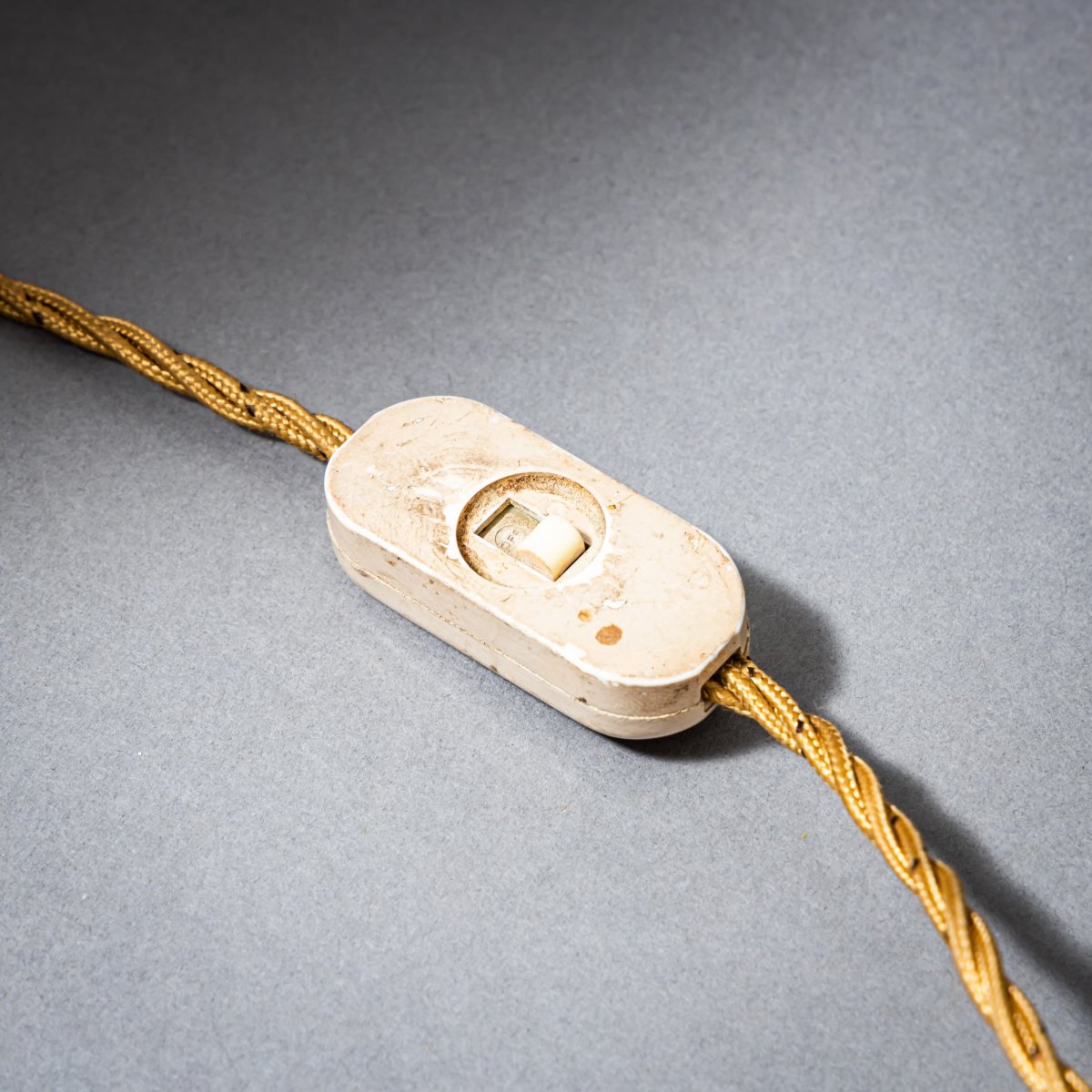 Lampe de table avec décoration en corde, milieu du XXe siècle-photo-7