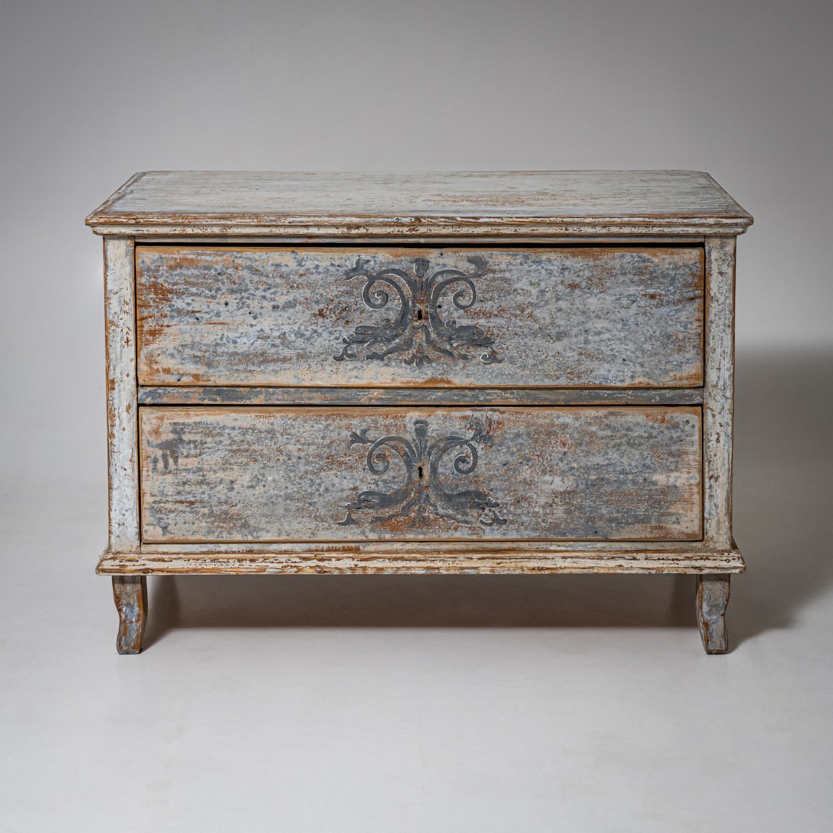Biedermeier Commode, Painted With Historical Motifs, 1835-40, Southern Germany