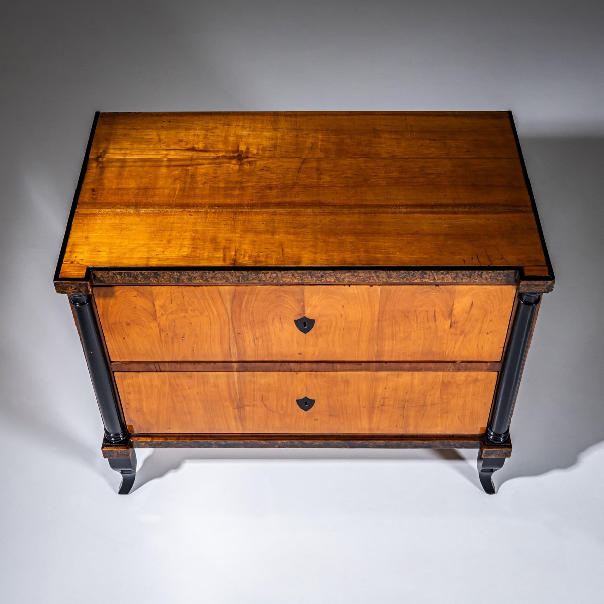 Biedermeier Chest Of Drawers With Burr Veneer, Southern Germany, Circa 1820-photo-4