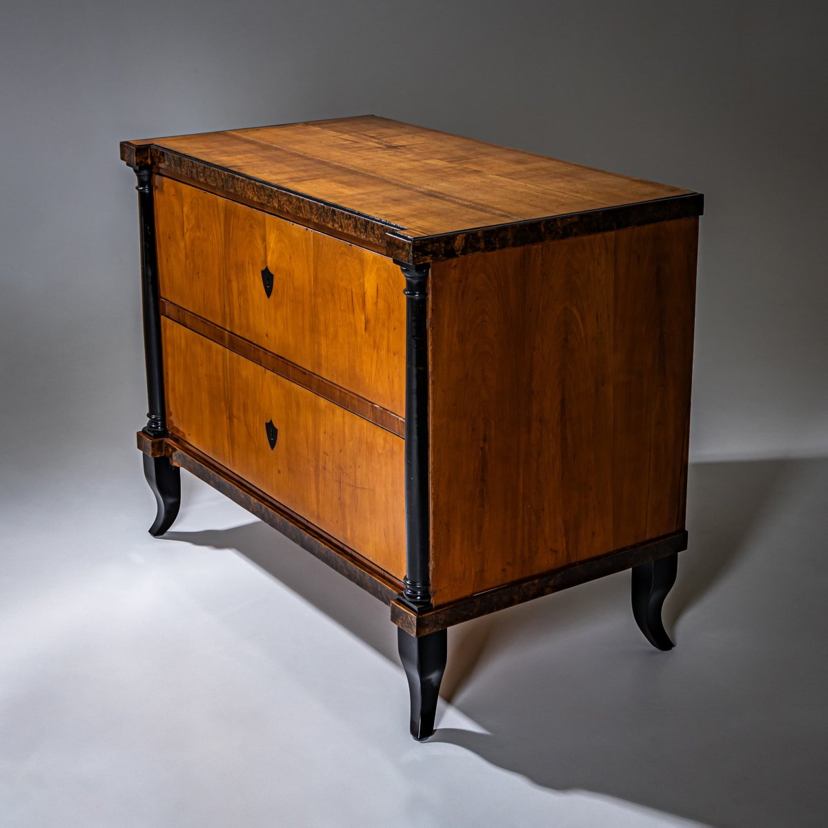 Biedermeier Chest Of Drawers With Burr Veneer, Southern Germany, Circa 1820-photo-8