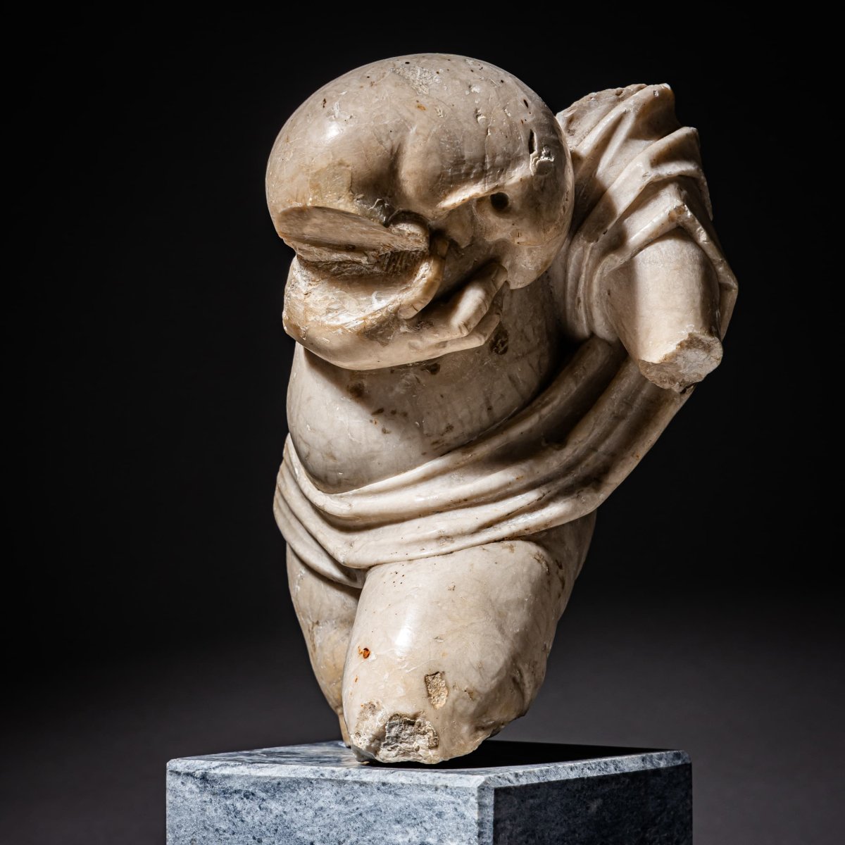 Fragment Of A Bacchante With A Wineskin, 17th/18th Century-photo-3