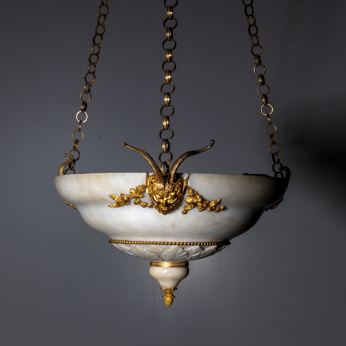 Alabaster Chandelier, Vienna, Early 19th Century-photo-2