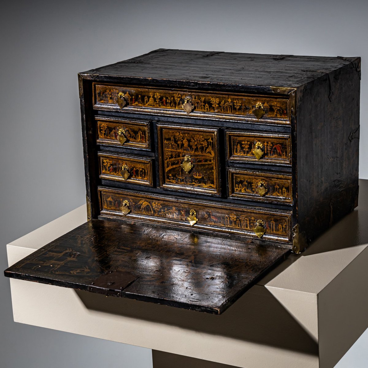 Lacquered And Gilded Cabinet, Germany, 18th Century-photo-3
