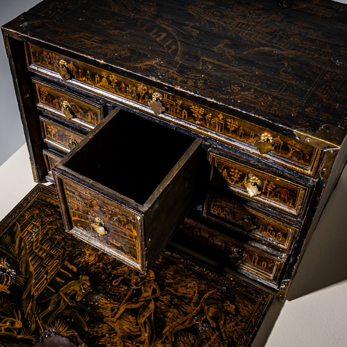 Lacquered And Gilded Cabinet, Germany, 18th Century-photo-4