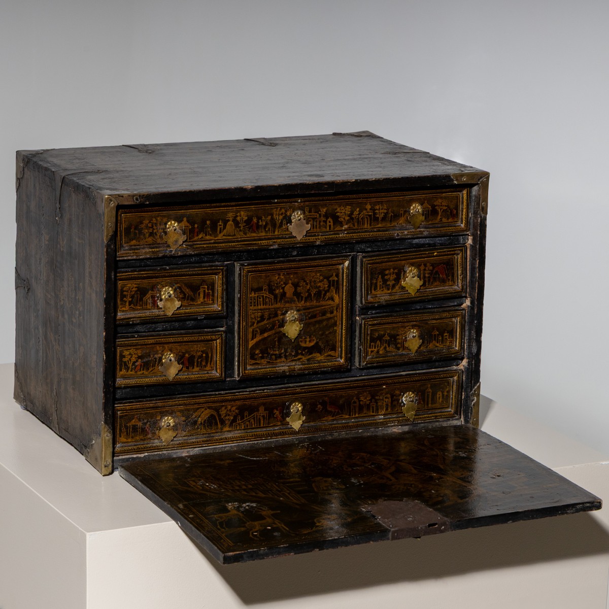 Lacquered And Gilded Cabinet, Germany, 18th Century