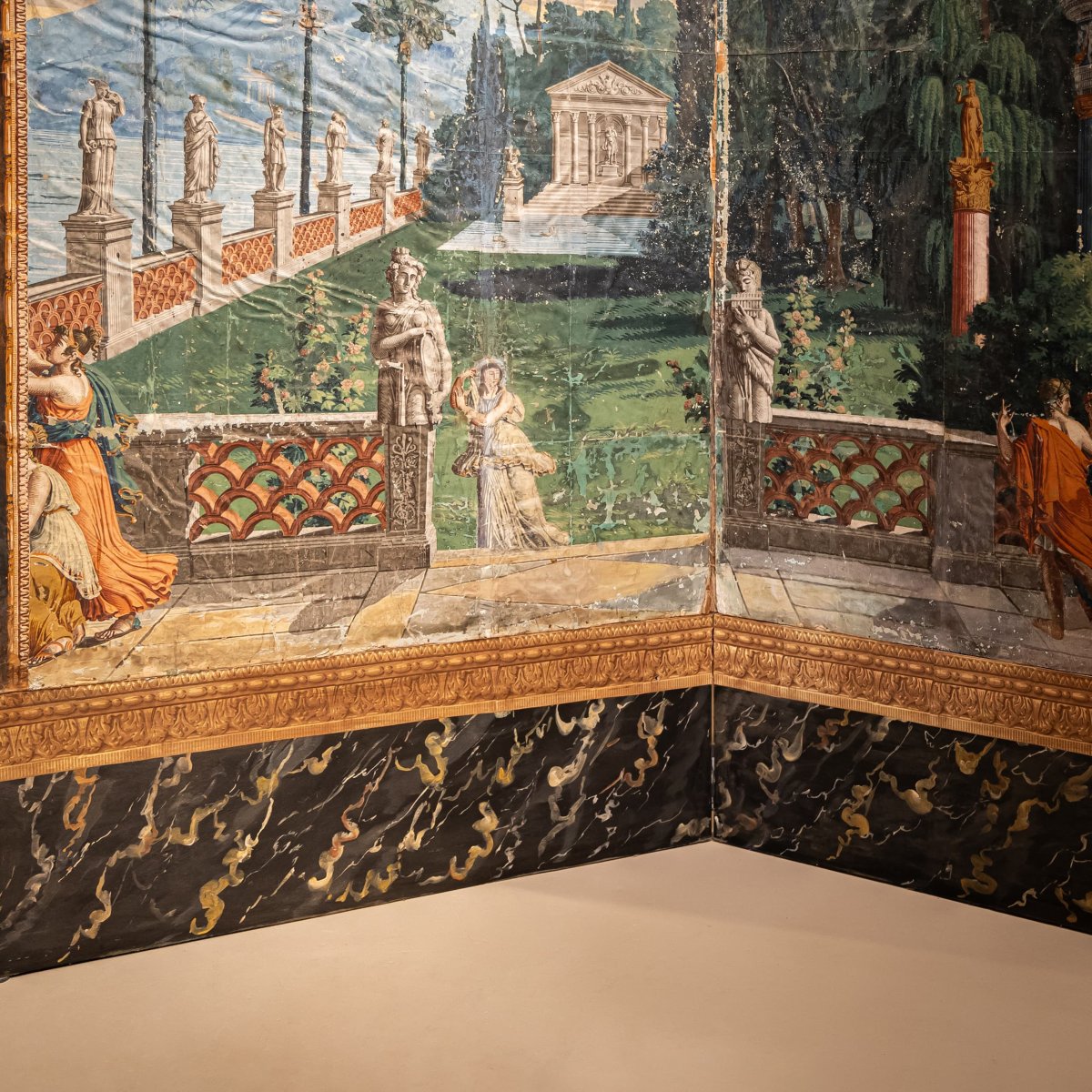 Two Panels From A Panoramic Tapestry By Joseph Dufour (1757-1824), Telemachus On The Island Of-photo-2
