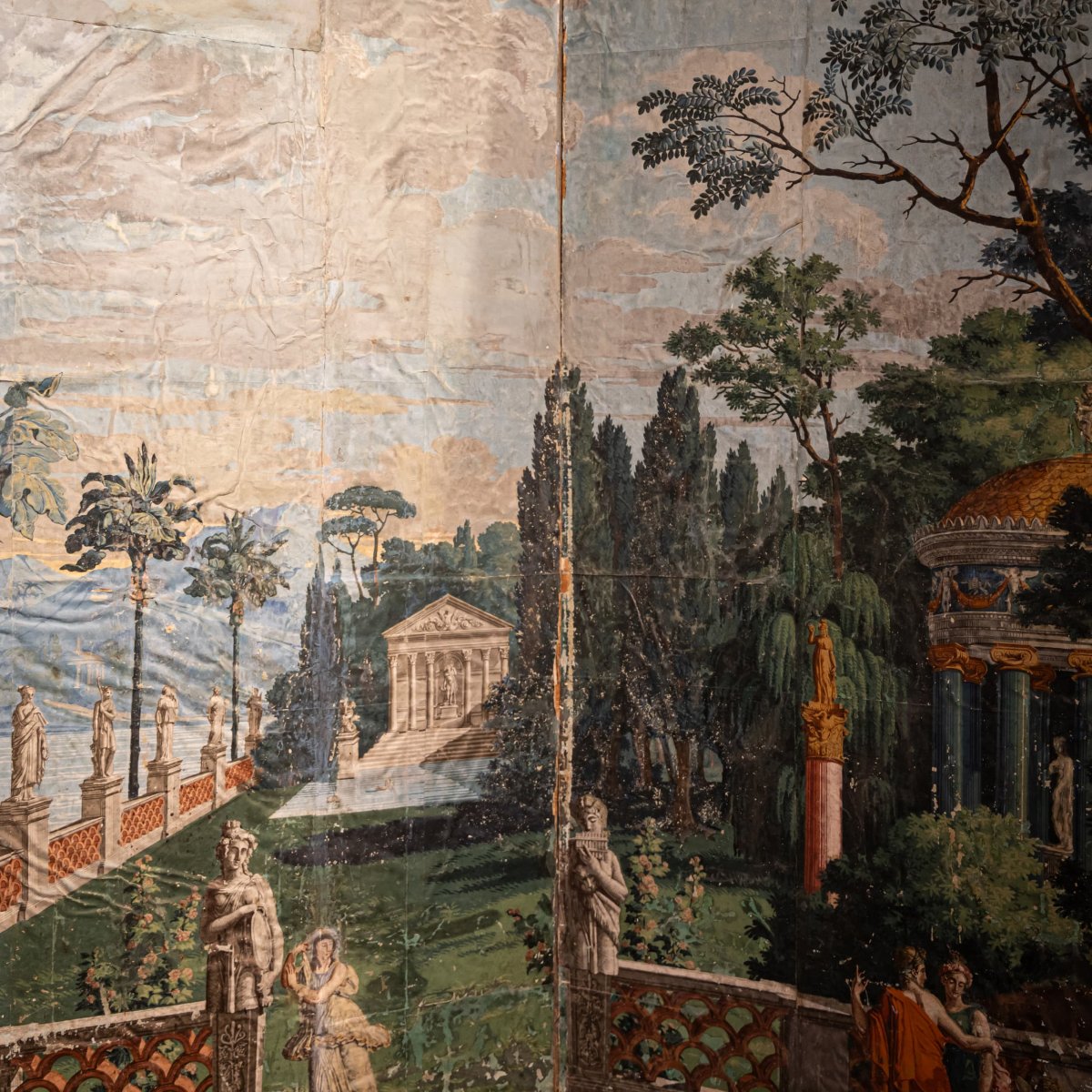 Two Panels From A Panoramic Tapestry By Joseph Dufour (1757-1824), Telemachus On The Island Of-photo-3