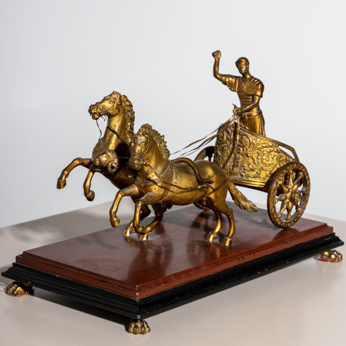 Bronze Chariot, Italy, 19th Century-photo-2