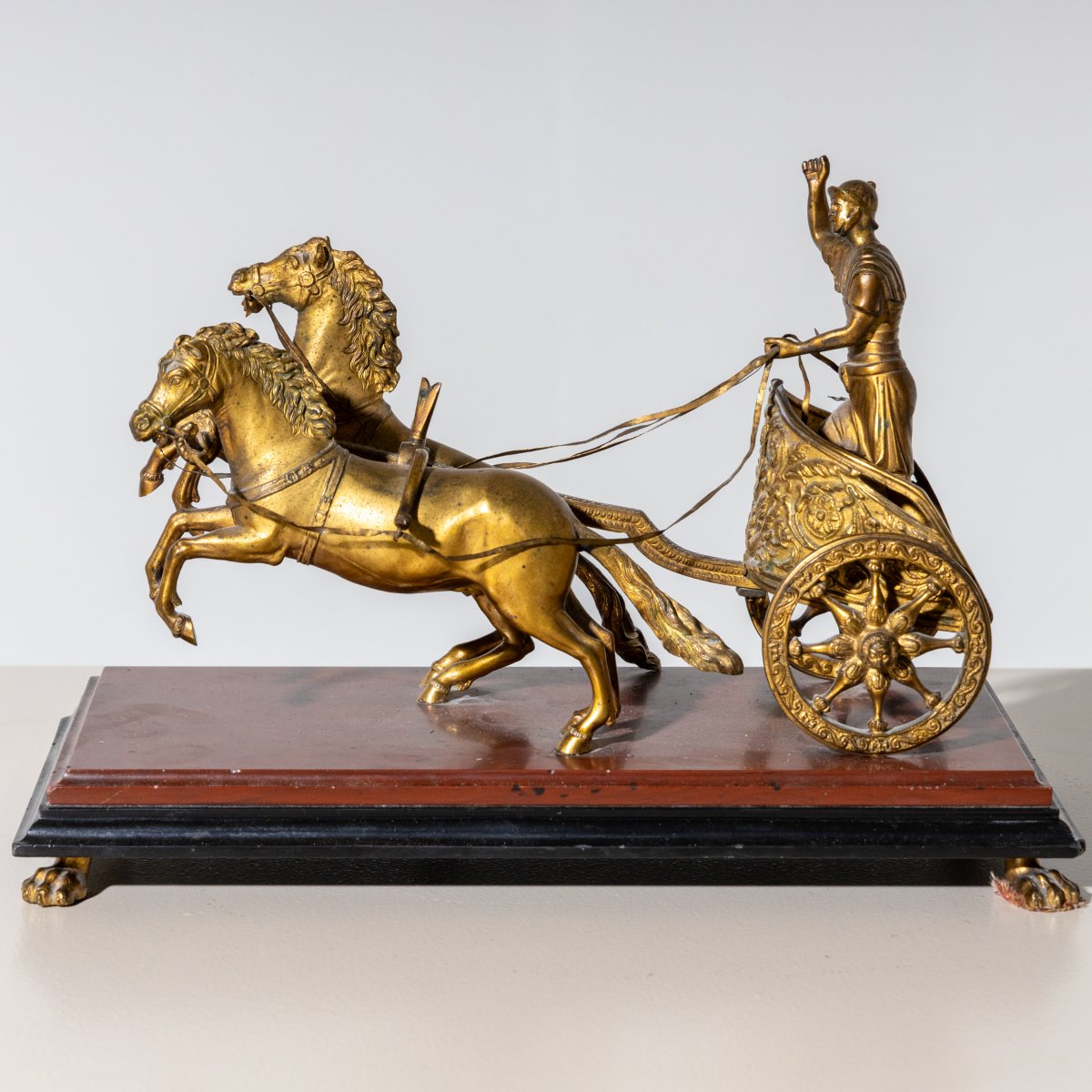 Bronze Chariot, Italy, 19th Century-photo-3