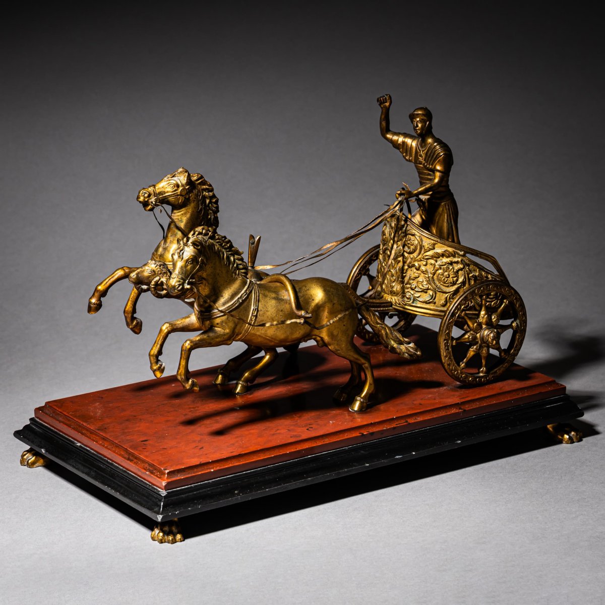 Bronze Chariot, Italy, 19th Century-photo-3