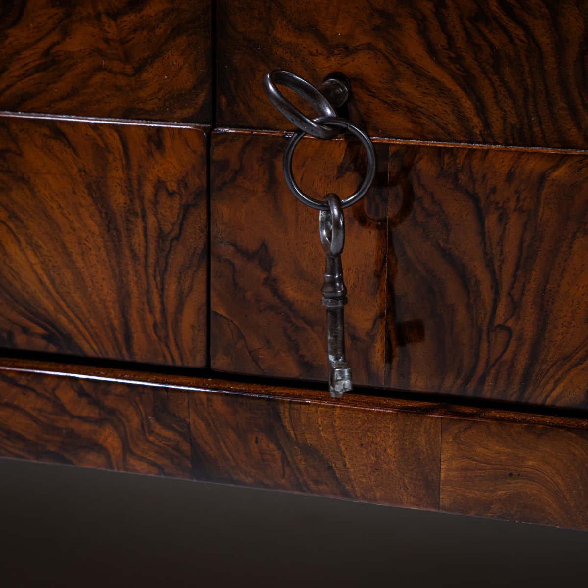 Biedermeier Walnut Secretary Desk, Austria, Circa 1830-photo-8