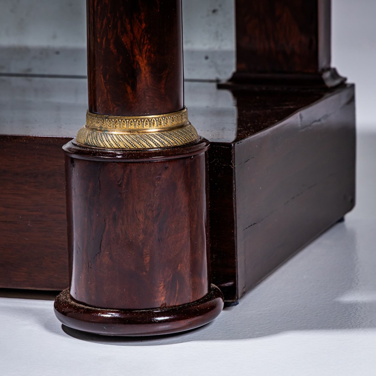 Console murale Empire avec plateau en marbre, début du XIXe siècle-photo-4