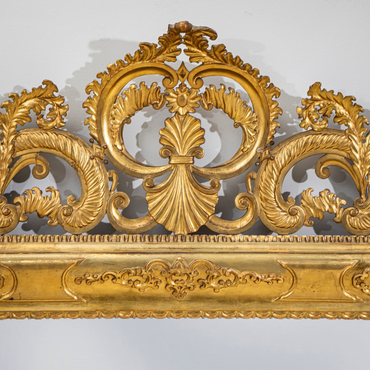 Large Florentine Baroque Wall Mirror, Italy, Late 19th Century-photo-3