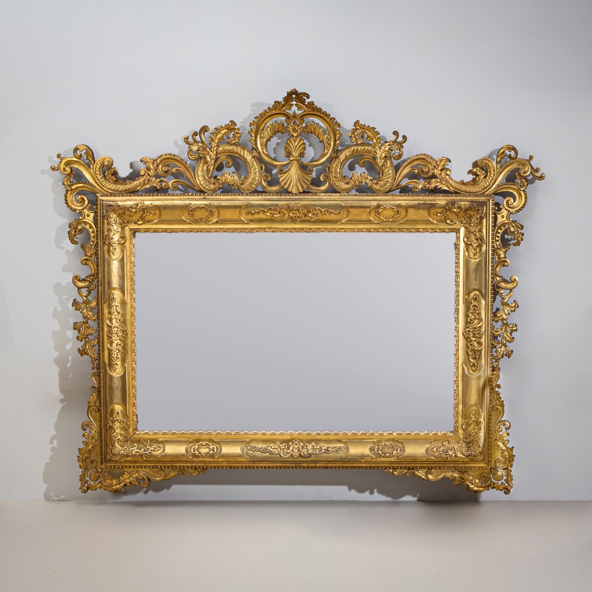 Large Florentine Baroque Wall Mirror, Italy, Late 19th Century