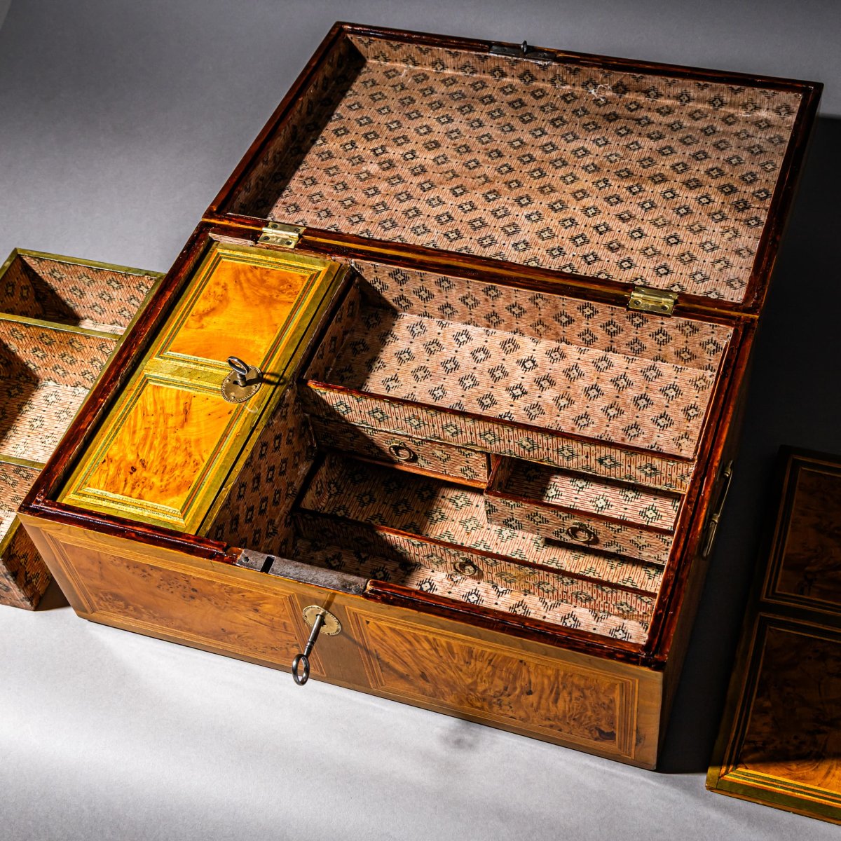 Coffret de style Biedermeier, première moitié du XIXe siècle-photo-5