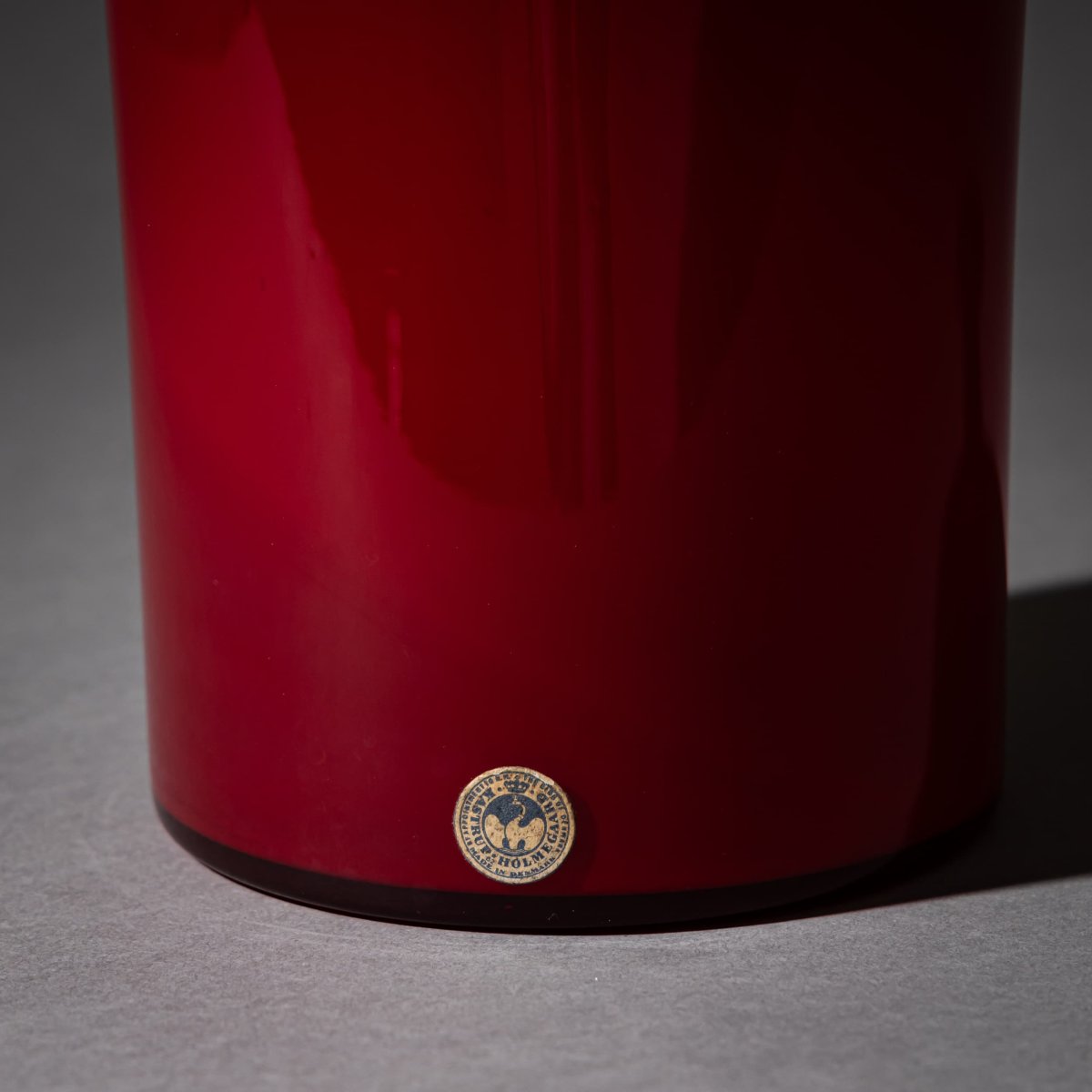 Vases en verre rouge et blanc créés par Otto Brauer pour Holmegaard, Danemark, années 1960-photo-4
