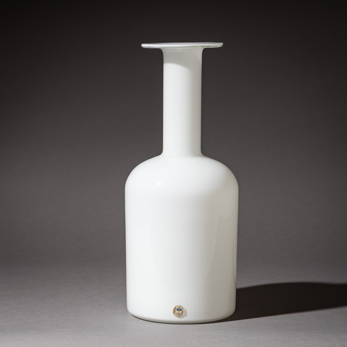 Vases en verre rouge et blanc créés par Otto Brauer pour Holmegaard, Danemark, années 1960-photo-5