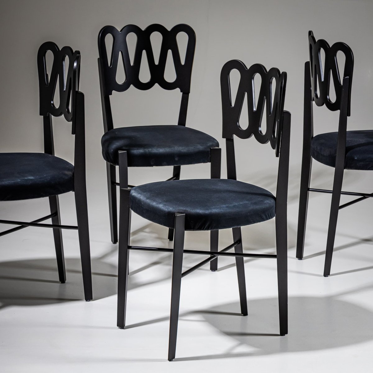 Lot de quatre chaises de salle à manger, modèle G6G, par Gio Ponti pour Montina, Italie, 1969-photo-3