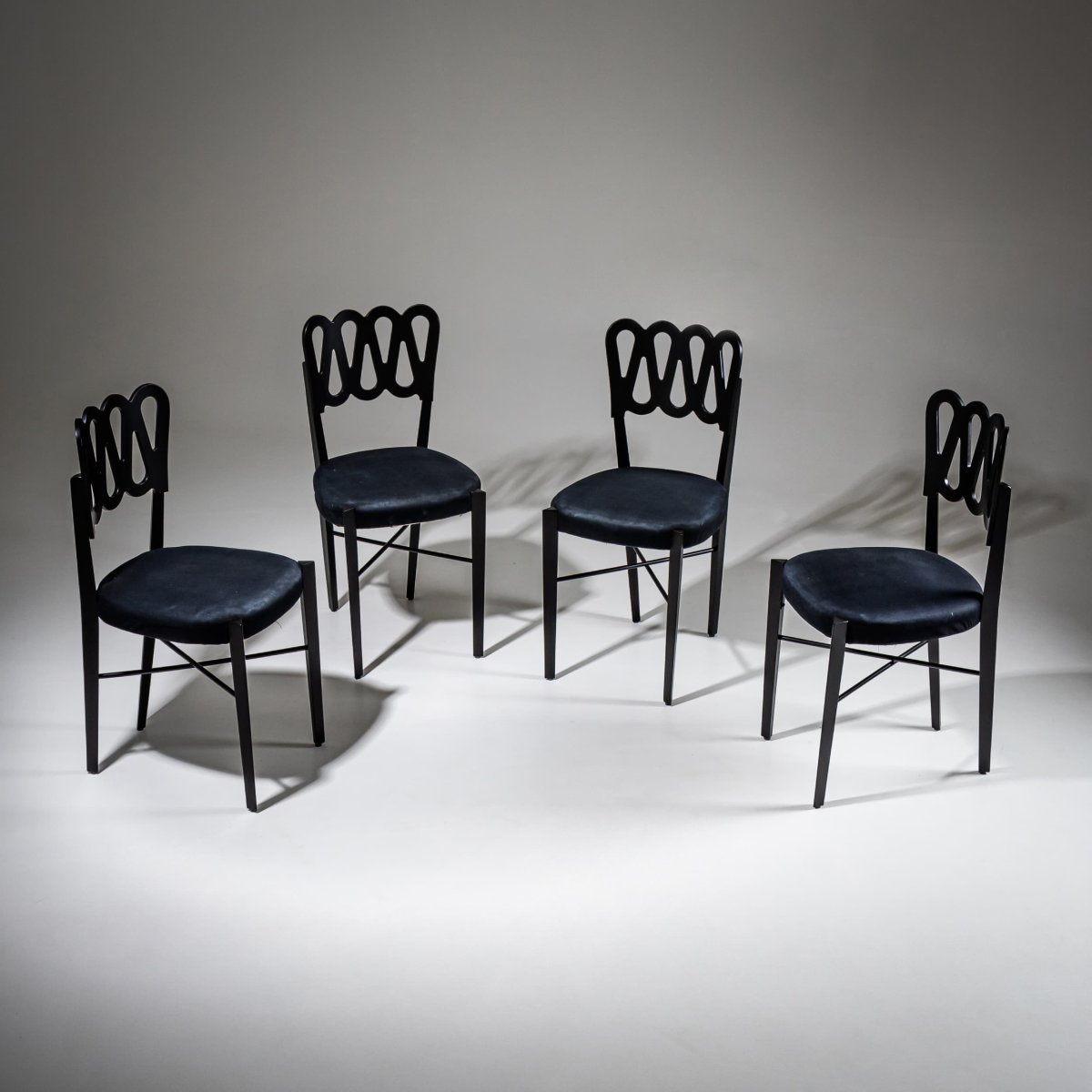 Lot de quatre chaises de salle à manger, modèle G6G, par Gio Ponti pour Montina, Italie, 1969-photo-7