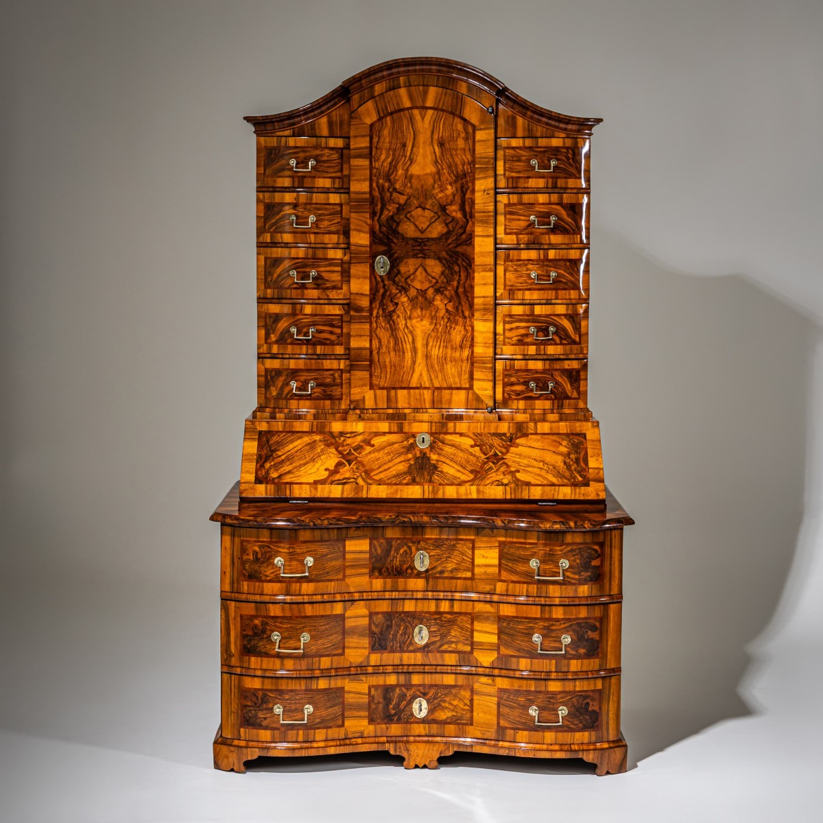 Baroque Walnut Desk With Sloping Front, Mid-18th Century