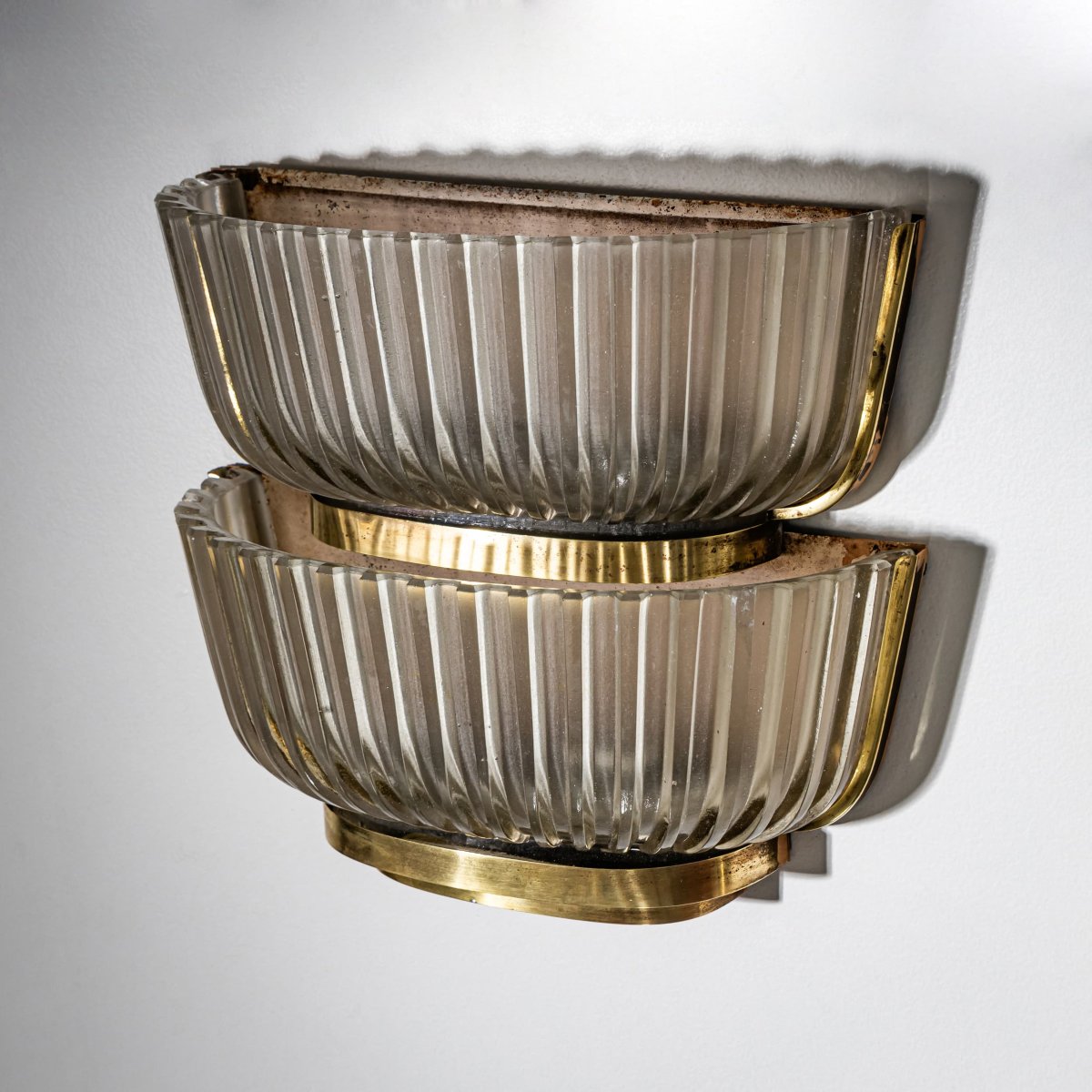 Pair Of Art Deco Glass Wall Sconces, Attributed To Archimede Seguso, Italy, 1940s-photo-5