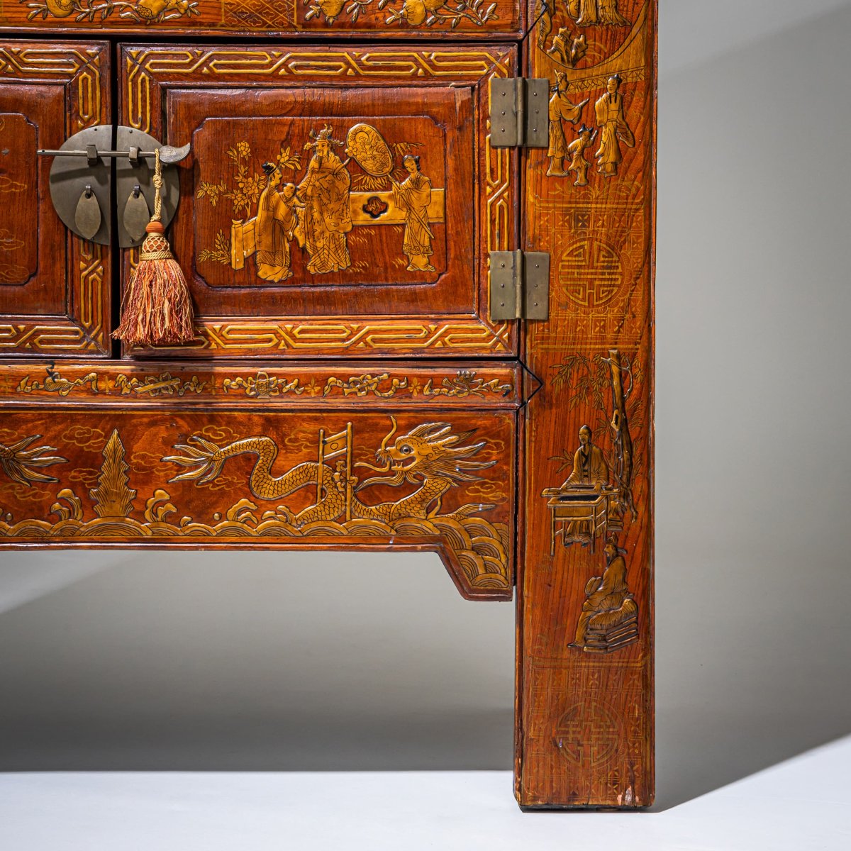 Paire de commodes chinoises, fin du XXe siècle-photo-3