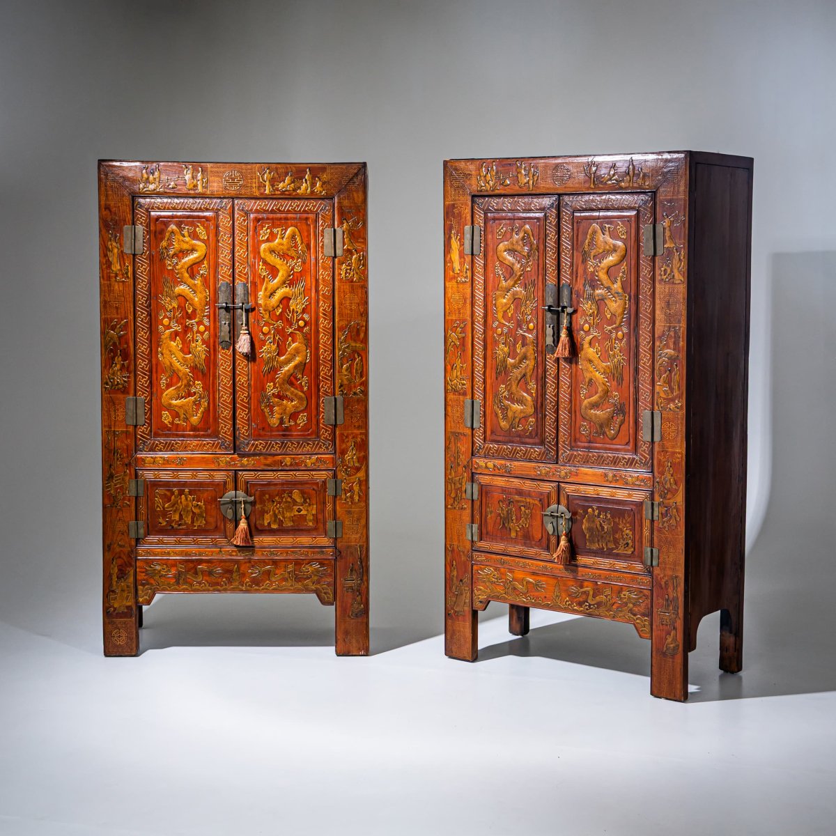 Paire de commodes chinoises, fin du XXe siècle-photo-1