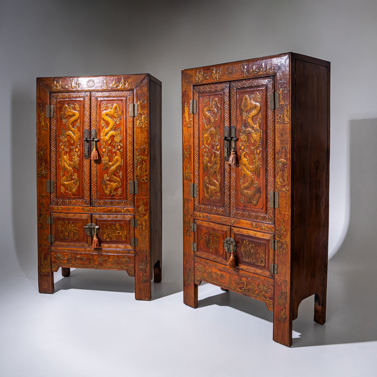 Paire de commodes chinoises, fin du XXe siècle-photo-6