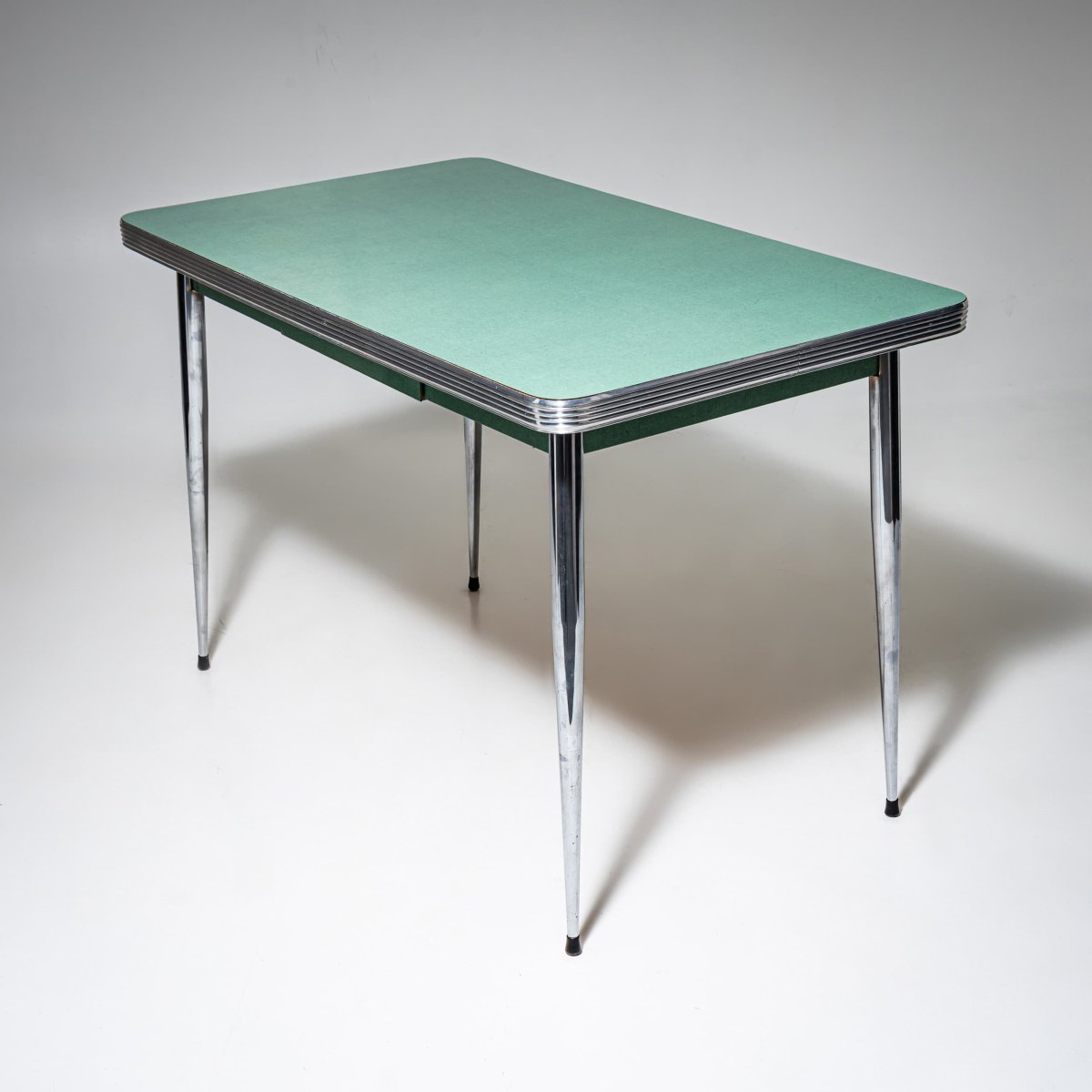 Turquoise Formica Dining Set, Table And Four Chairs, Italy, 1960s/1-photo-4