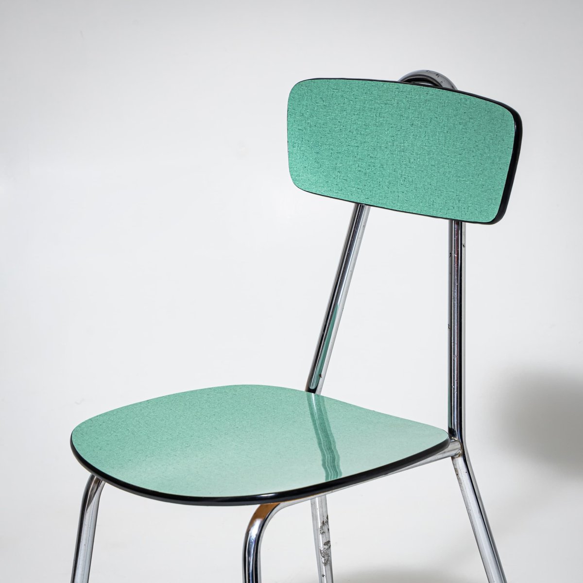 Turquoise Formica Dining Set, Table And Four Chairs, Italy, 1960s/1-photo-6