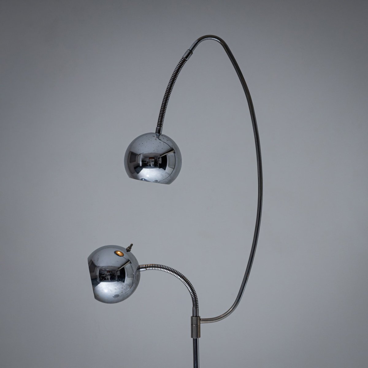 Lampadaire en chrome, probablement d'Italie, milieu du XXe siècle-photo-5