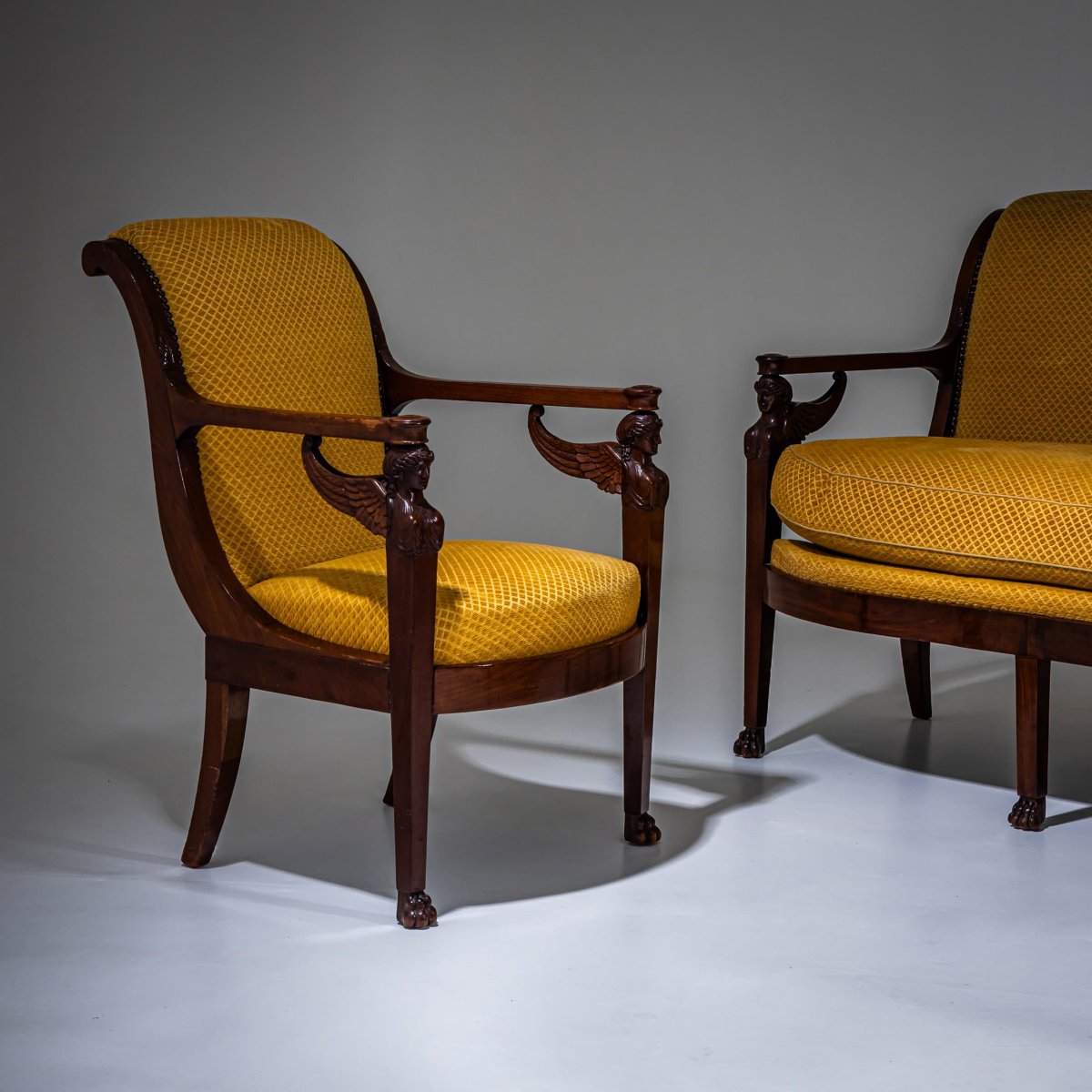 Ensemble de sièges Empire, estampillé Henri Jacob (Maître 1779), France, début du XIXe siècle-photo-2