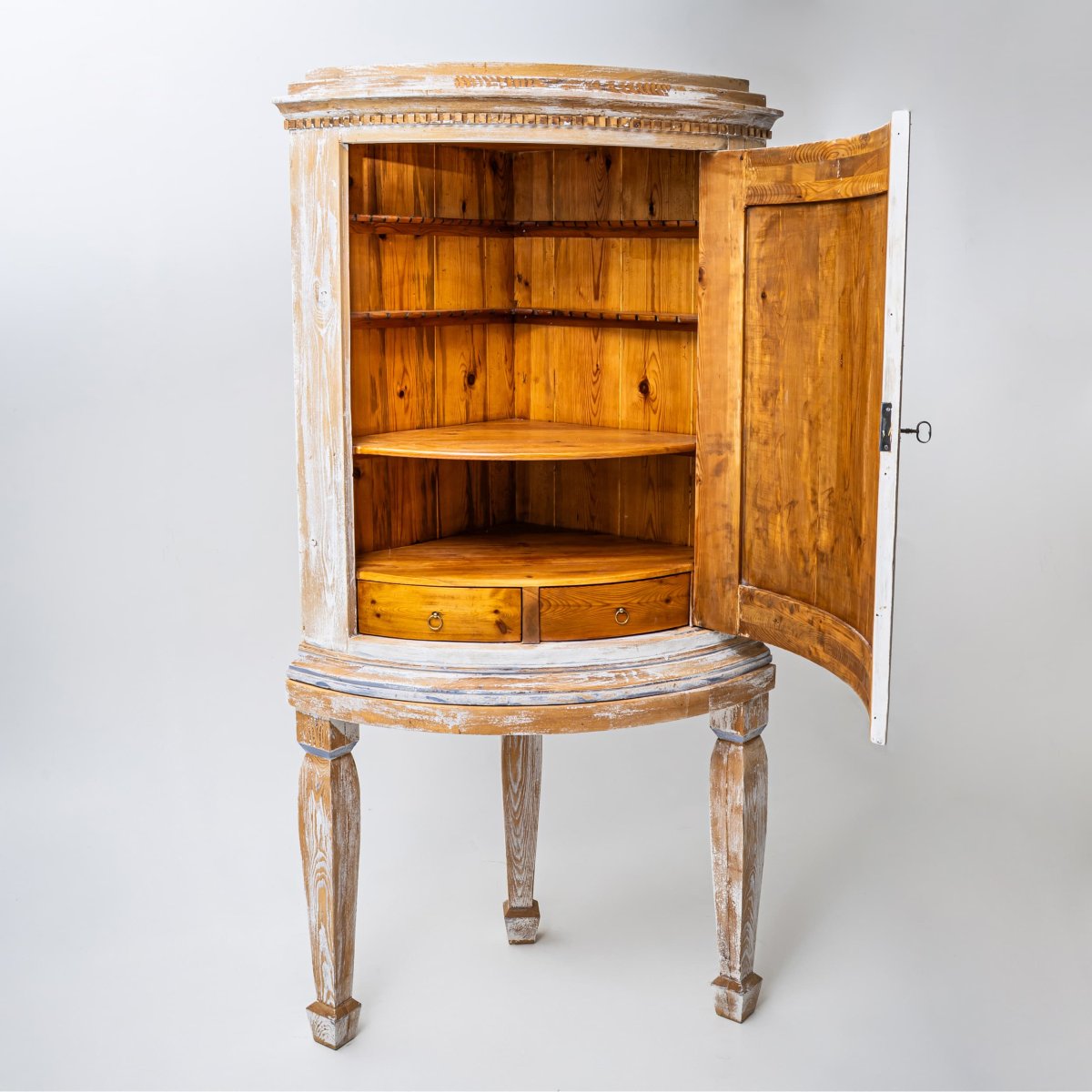 Neoclassical Corner Cabinet, 19th Century-photo-4