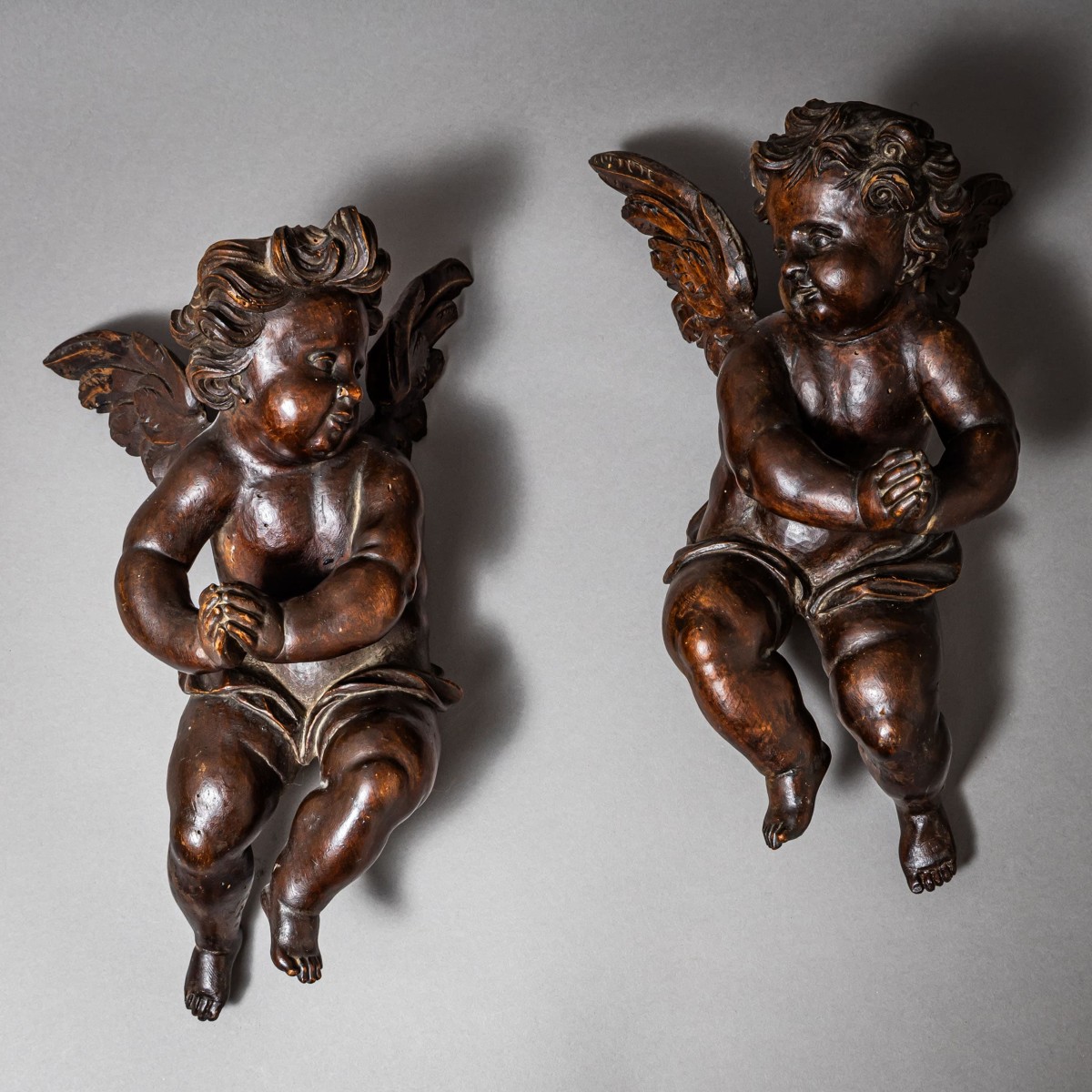 Pair Of Baroque Angels, 18th Century