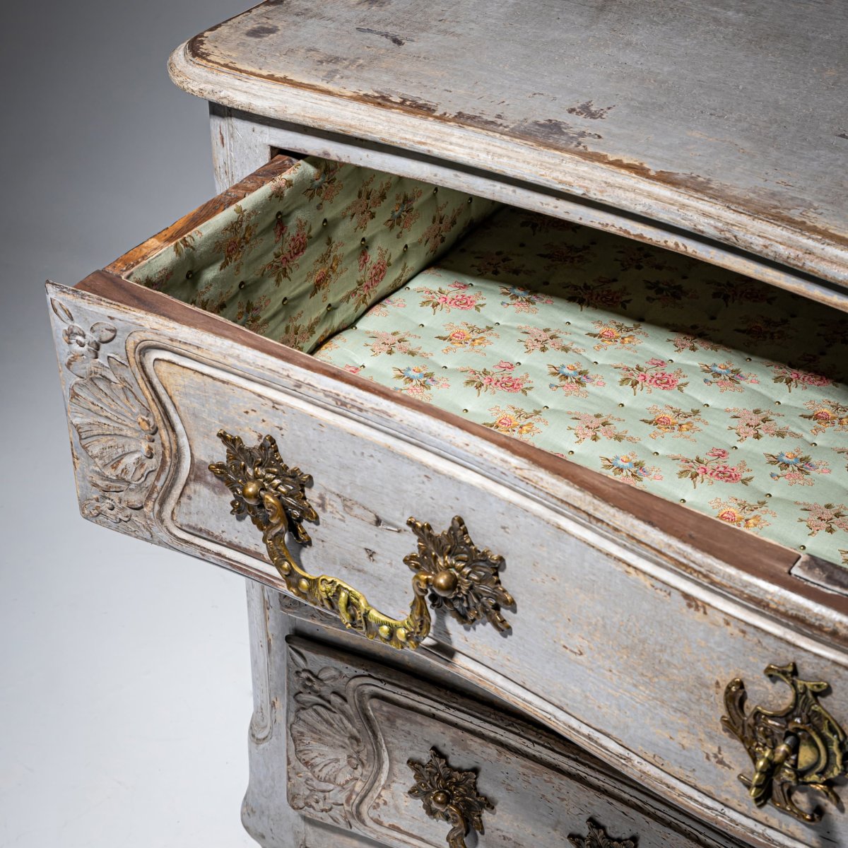 French Painted Chest Of Drawers, Mid-18th Century-photo-2