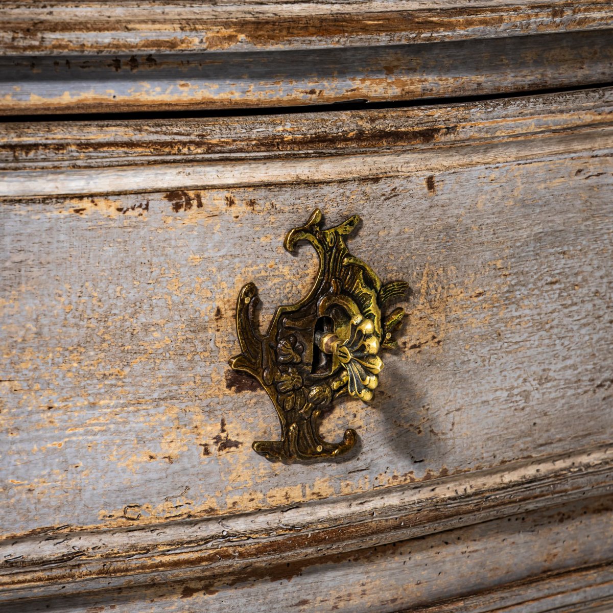 French Painted Chest Of Drawers, Mid-18th Century-photo-4