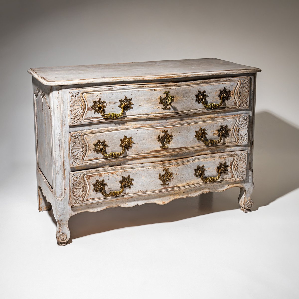 French Painted Chest Of Drawers, Mid-18th Century-photo-2