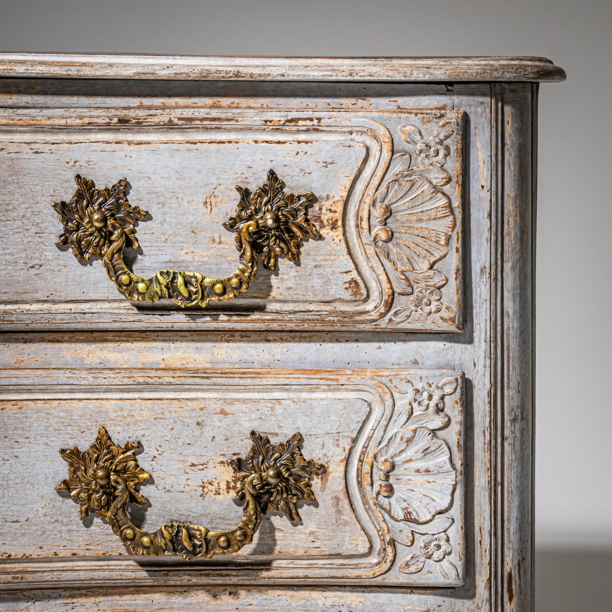 French Painted Chest Of Drawers, Mid-18th Century-photo-5