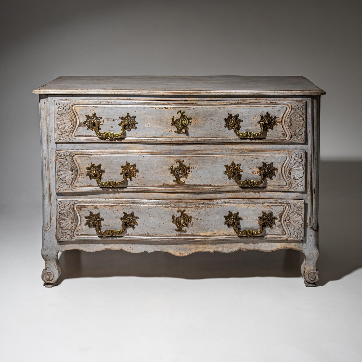 French Painted Chest Of Drawers, Mid-18th Century