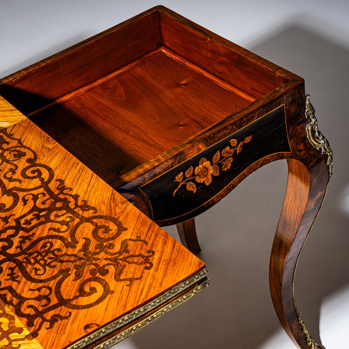 Table de jeu Napoléon III, France, fin du XIXe siècle-photo-3