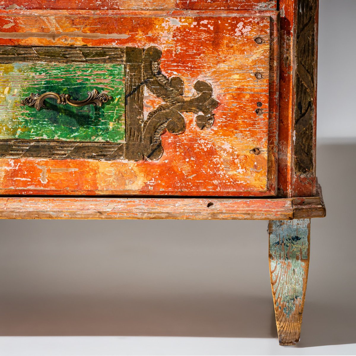 Commode peinte en rouge, Irschenberg, sud de l'Allemagne, XIXe siècle-photo-3