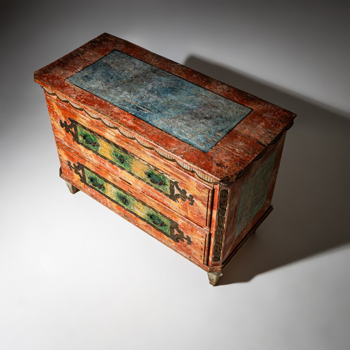 Commode peinte en rouge, Irschenberg, sud de l'Allemagne, XIXe siècle-photo-7