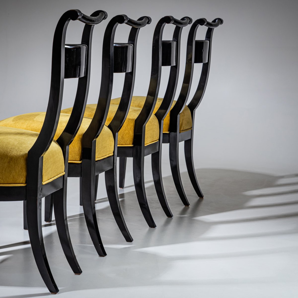 Set Of Eight Biedermeier-style Dining Chairs, Early 19th Century-photo-4