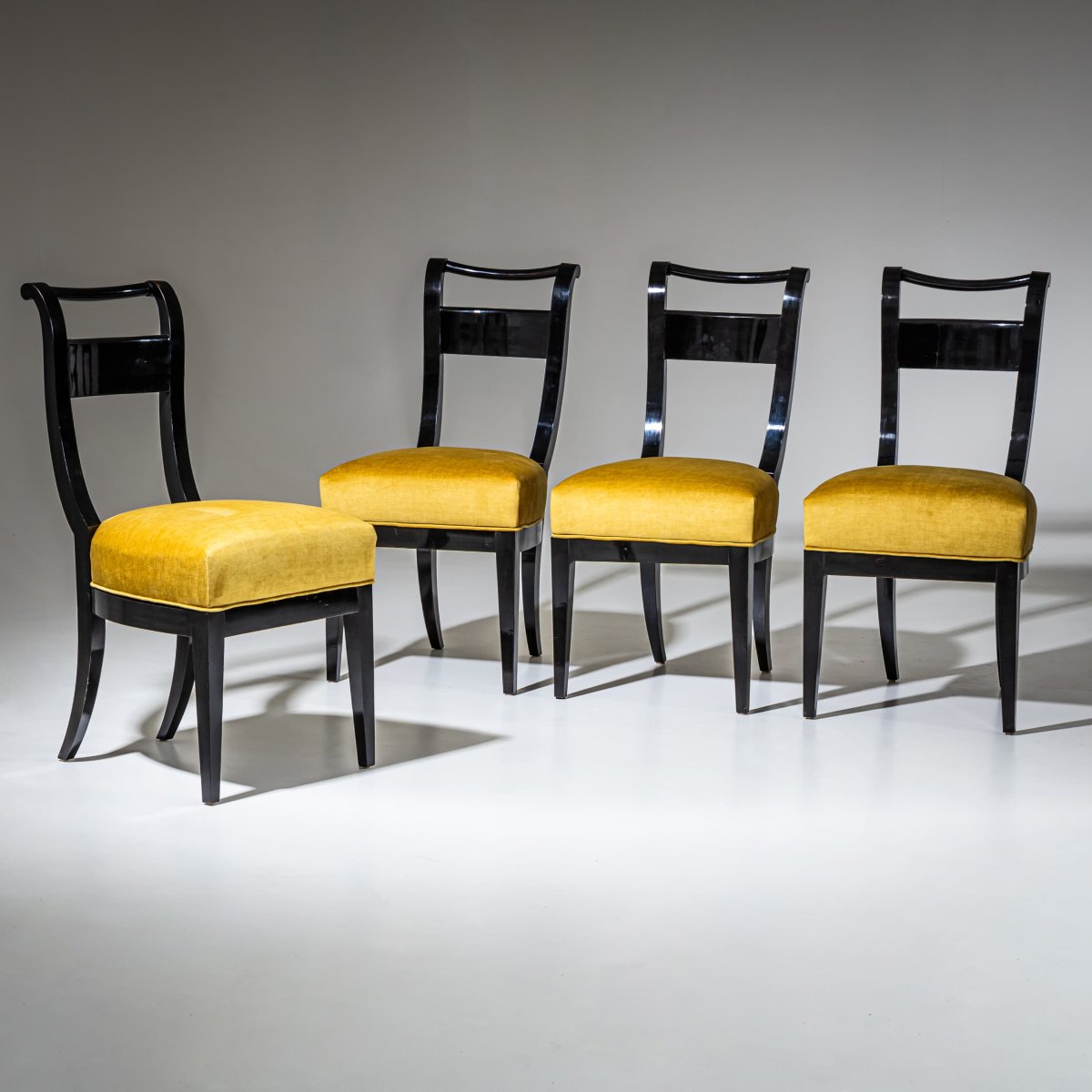 Set Of Eight Biedermeier-style Dining Chairs, Early 19th Century-photo-1