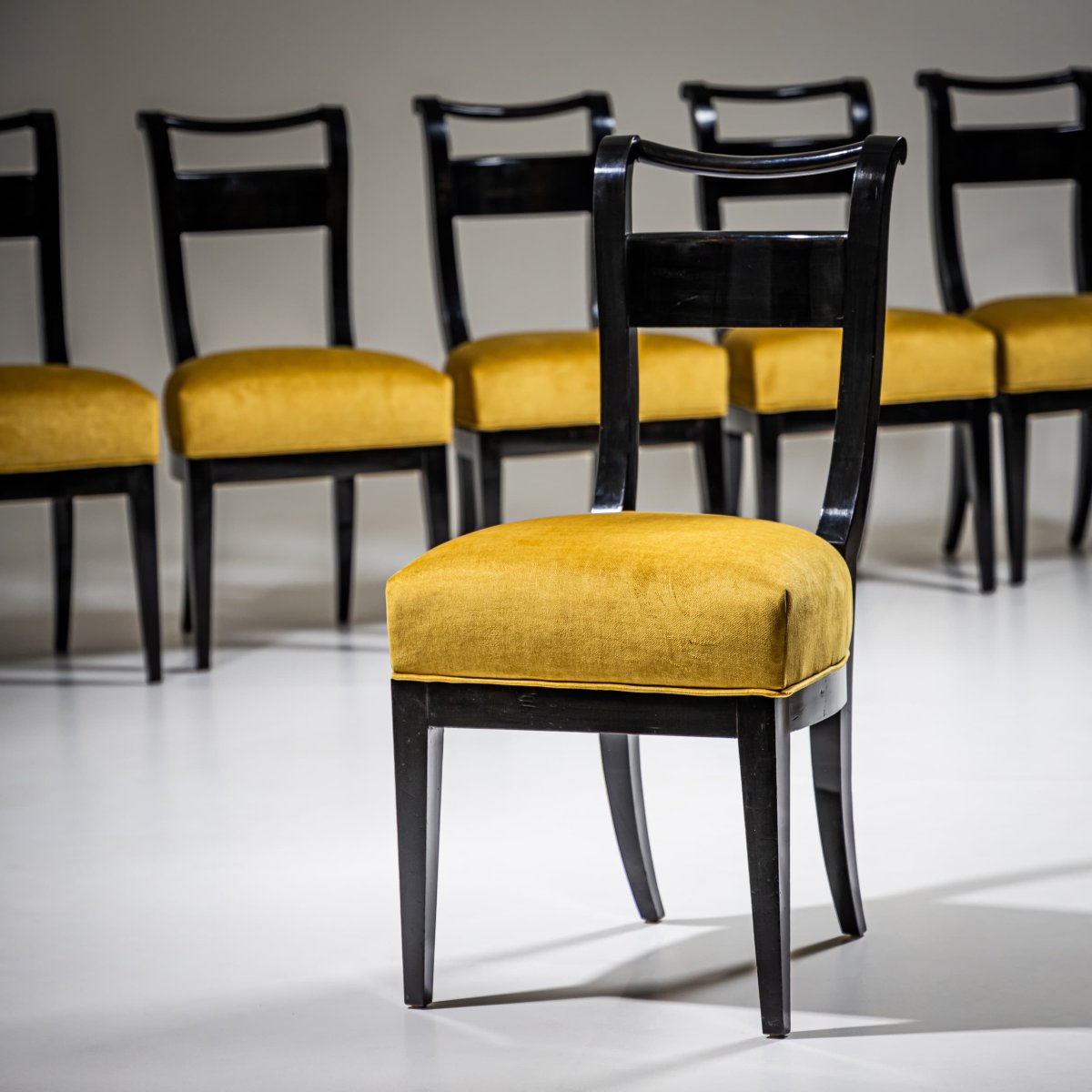 Set Of Eight Biedermeier-style Dining Chairs, Early 19th Century-photo-2
