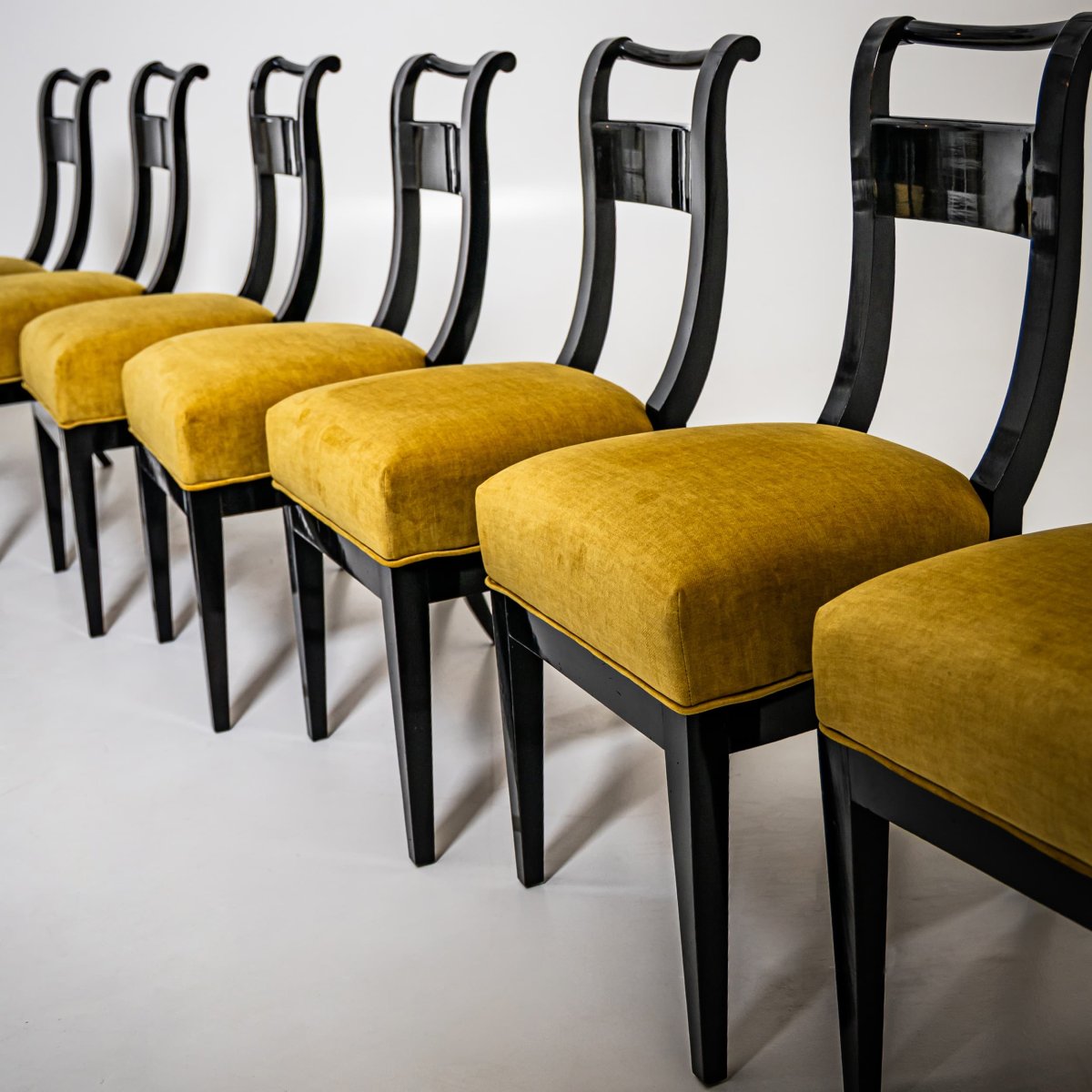 Set Of Eight Biedermeier-style Dining Chairs, Early 19th Century-photo-4