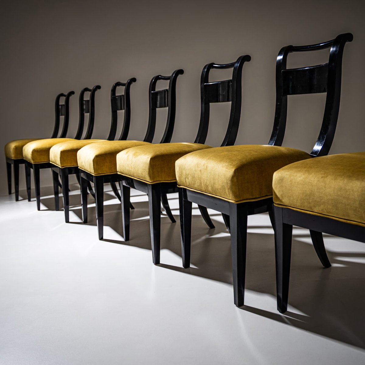 Set Of Eight Biedermeier-style Dining Chairs, Early 19th Century-photo-5