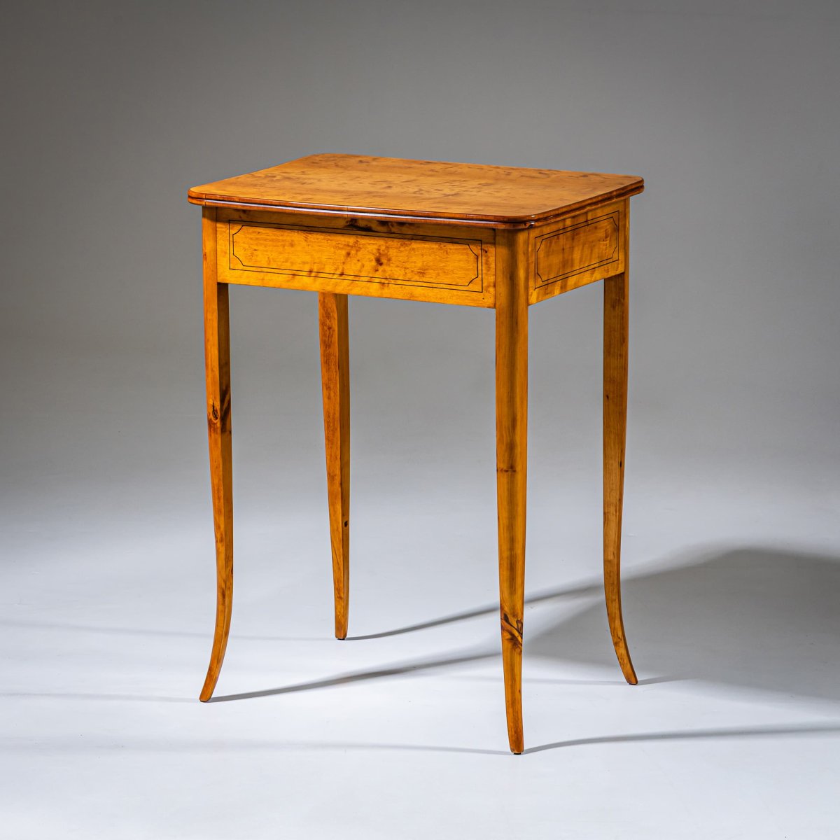 Biedermeier-style Sewing Table In Birch, Circa 1820-photo-4