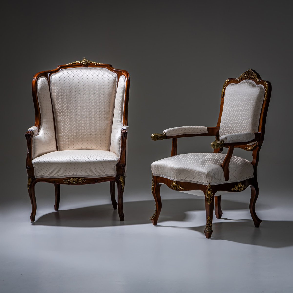 Louis XV Style Wingback Armchair, Dresden / Germany, Circa 1880