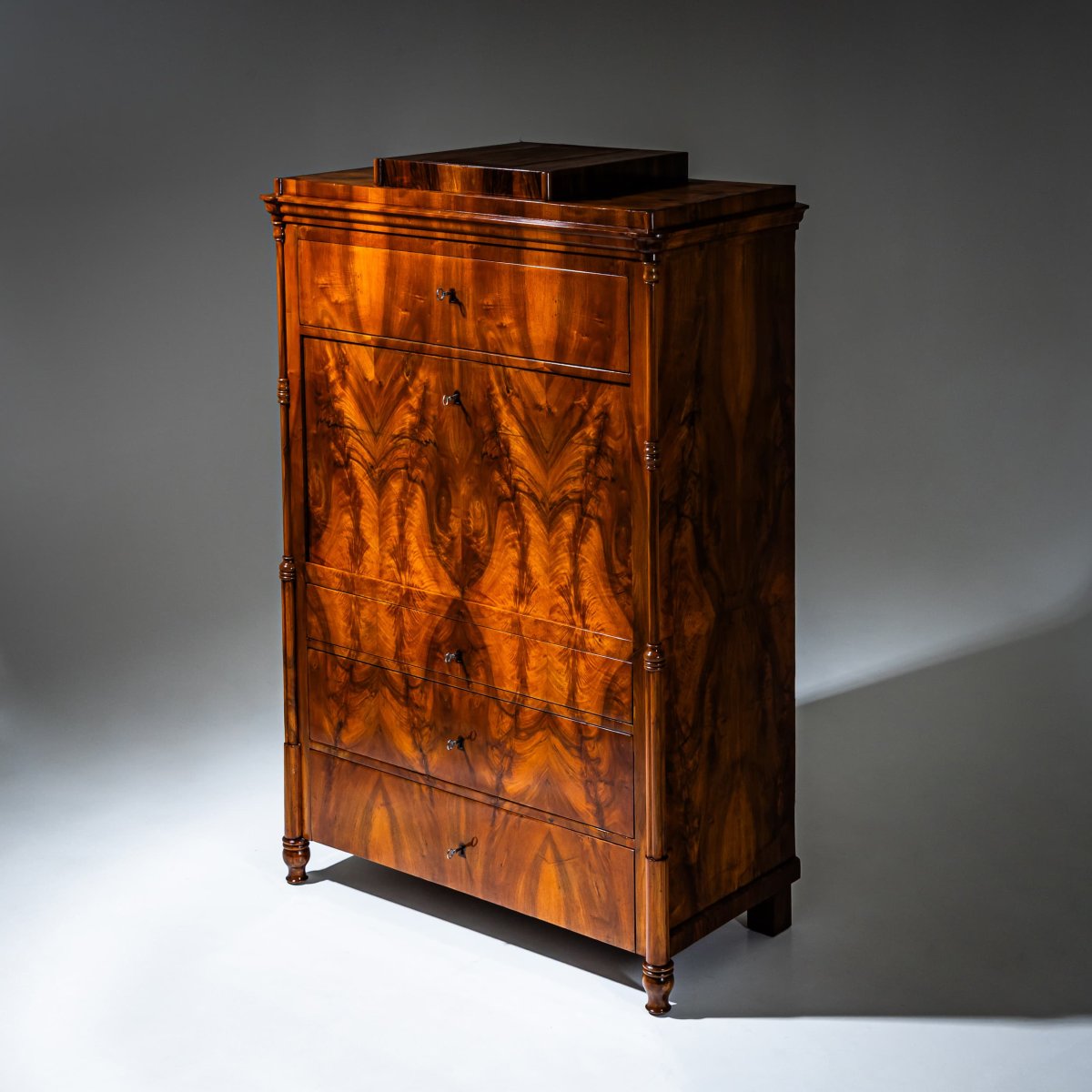 Secrétaire de style Biedermeier, vers 1840-photo-2